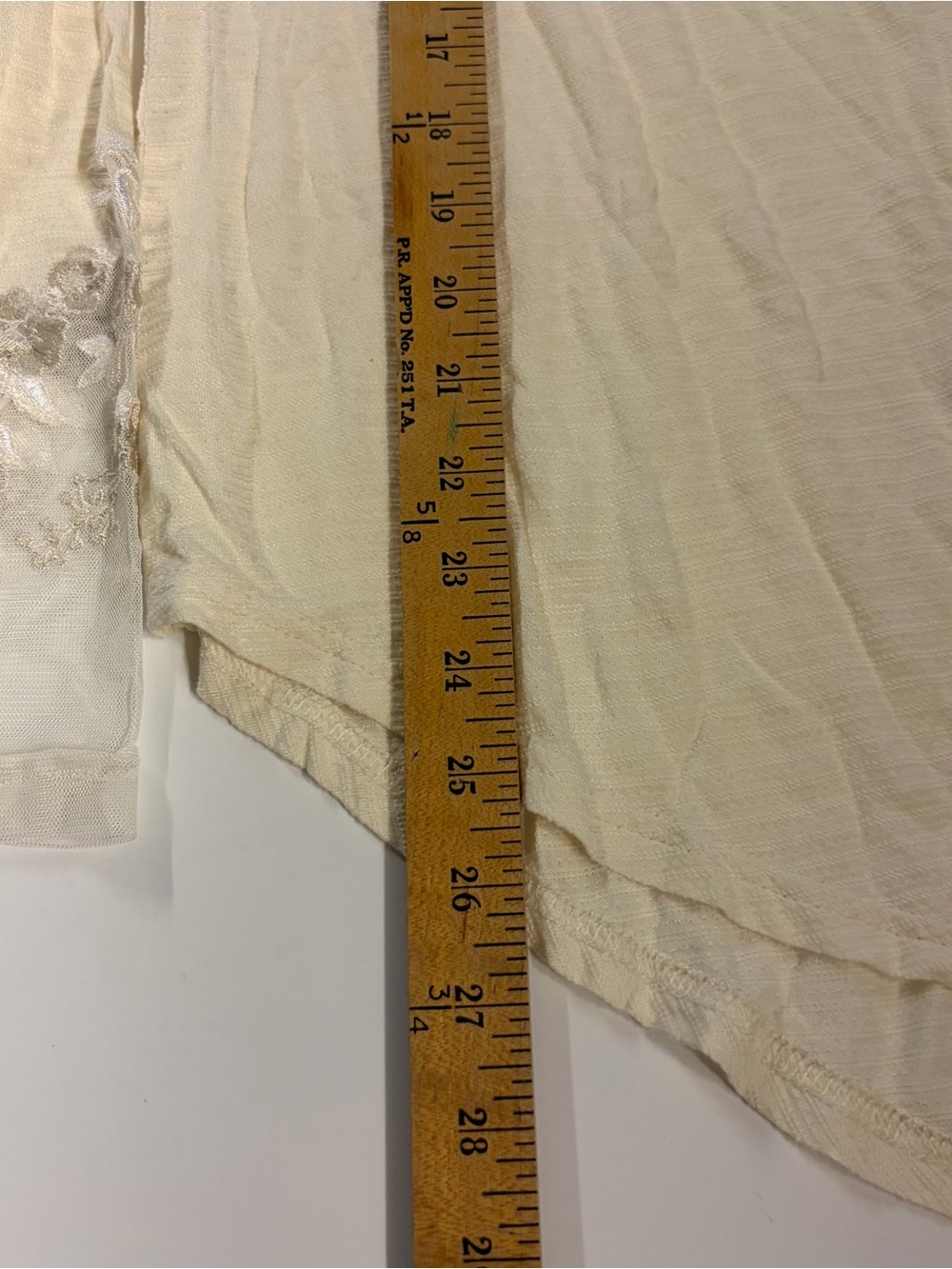 Free People Cream Lace-Back Long Sleeve Tee - Picture 8 of 12